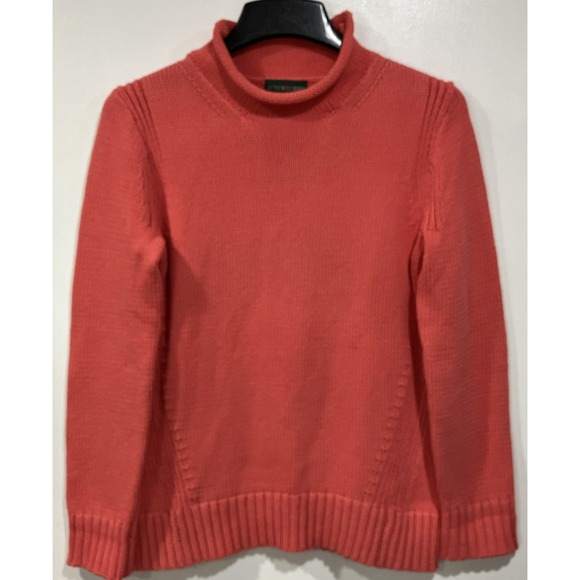 J Crew Oarsman Always Pink Cotton Blend Roll Neck Pullover Sweater Woman's Small - Picture 1 of 10